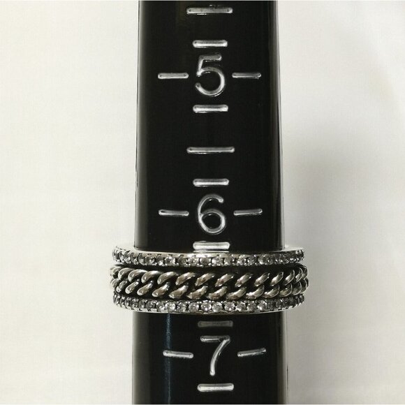 Diamonique CZ eternity band ring size 6.5 NEW - Picture 9 of 10